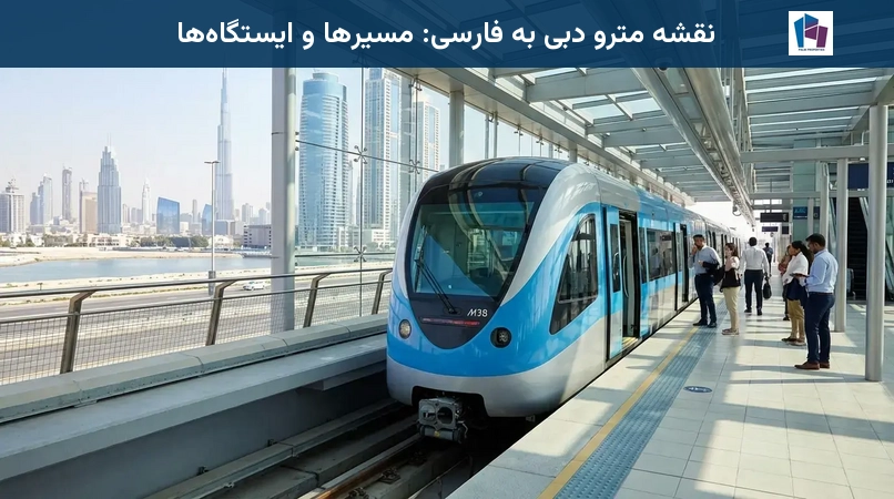 نقشه مترو دبی به فارسی: مسیرها و ایستگاهها