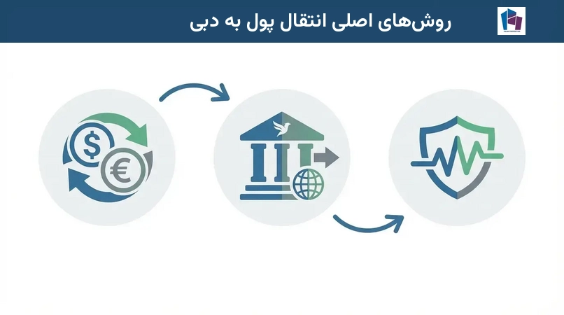 روشهای اصلی انتقال پول به دبی