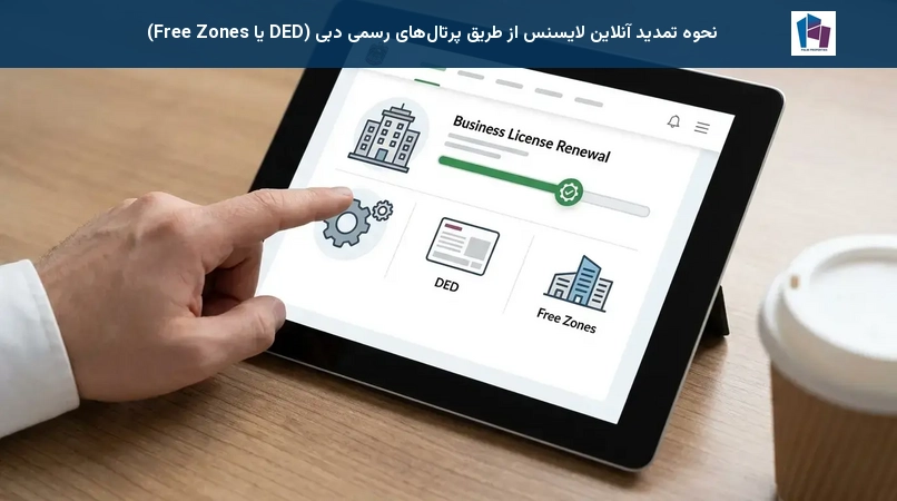نحوه تمدید آنلاین لایسنس از طریق پرتالهای رسمی دبی (DED یا Free Zones)